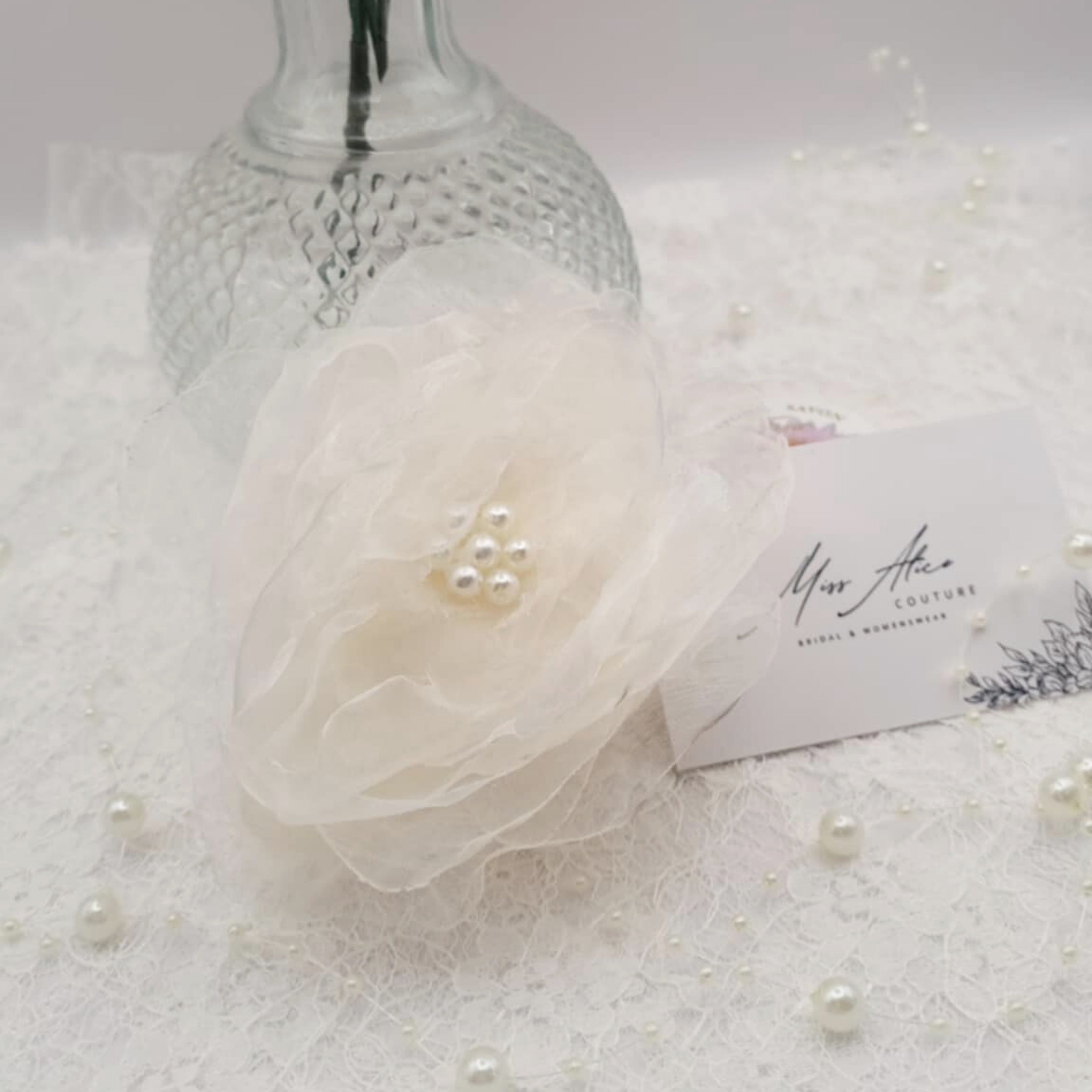 Camila Claw Clip | Silky Soft Organza Claw with Pearls