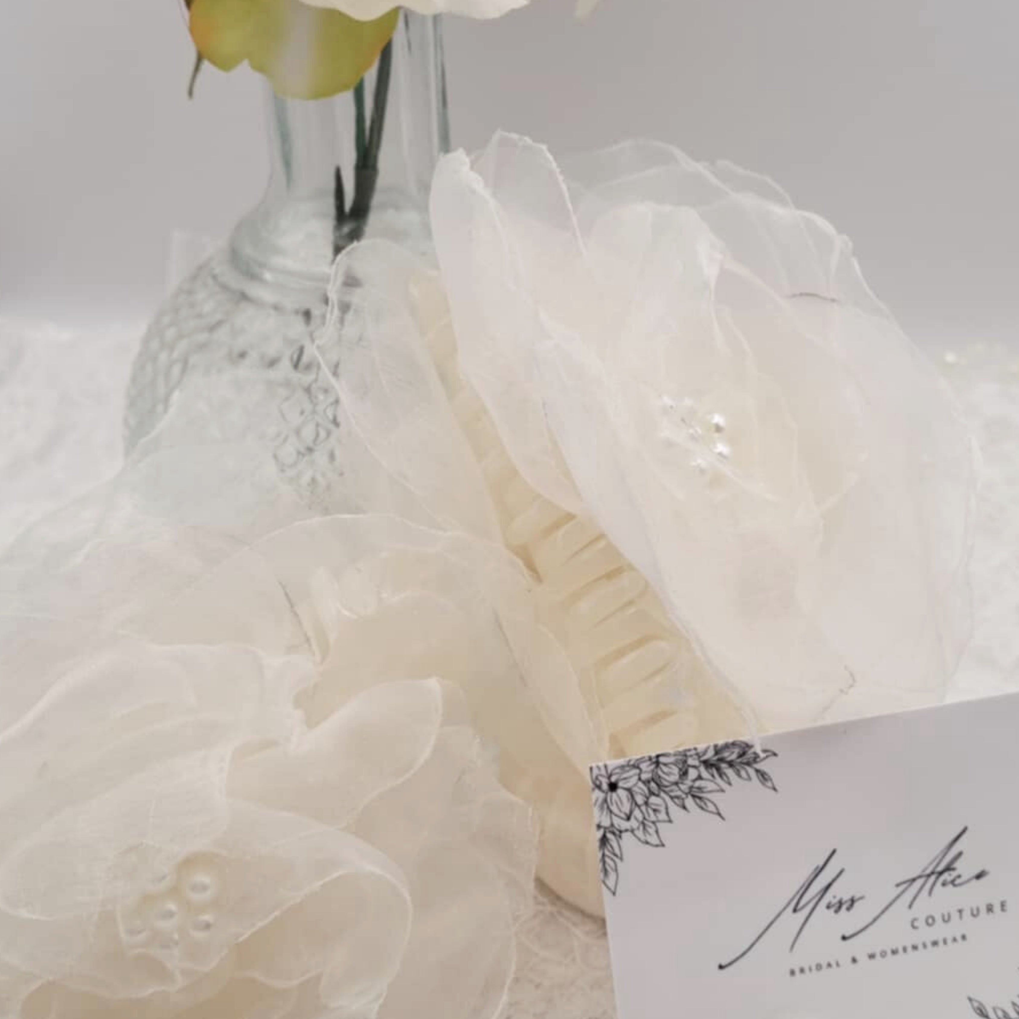 Camila Claw Clip | Silky Soft Organza Claw with Pearls