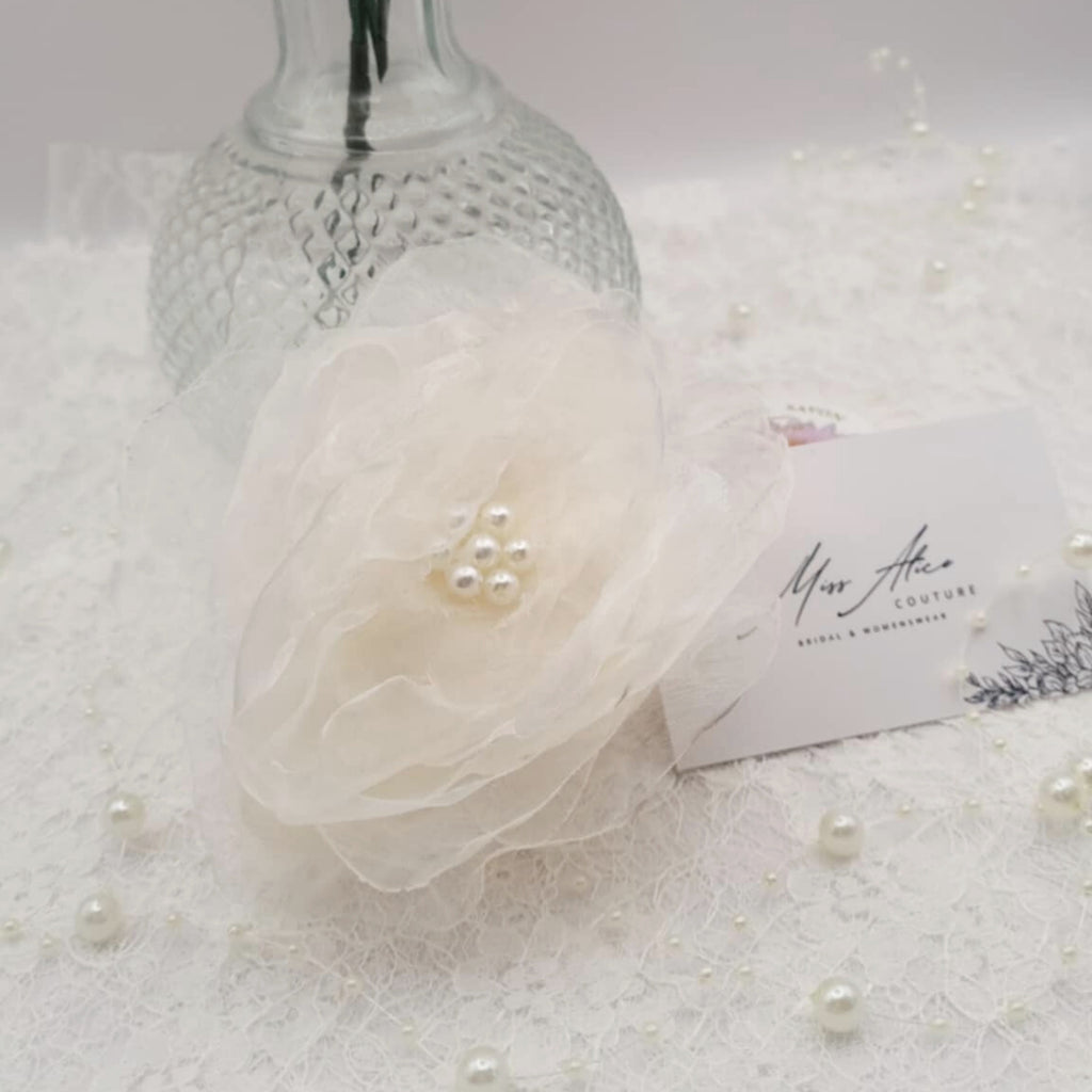 Camila Claw Clip | Silky Soft Organza Claw with Pearls