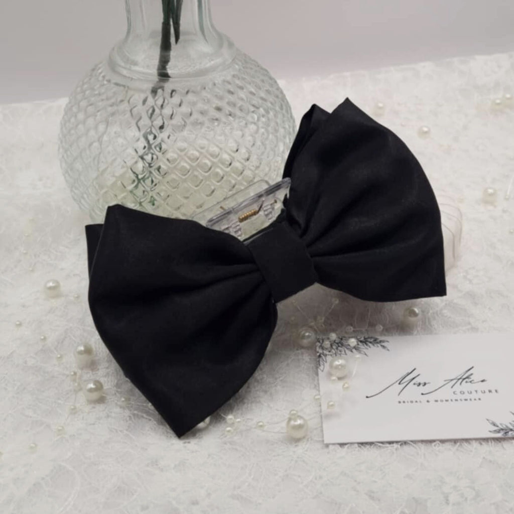Zadie Bow Claw Clip | Silky Soft Black Satin