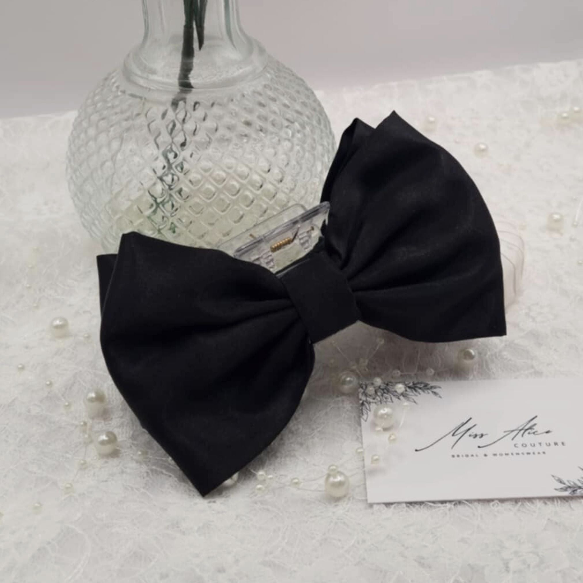 Zadie Bow Claw Clip | Silky Soft Black Satin