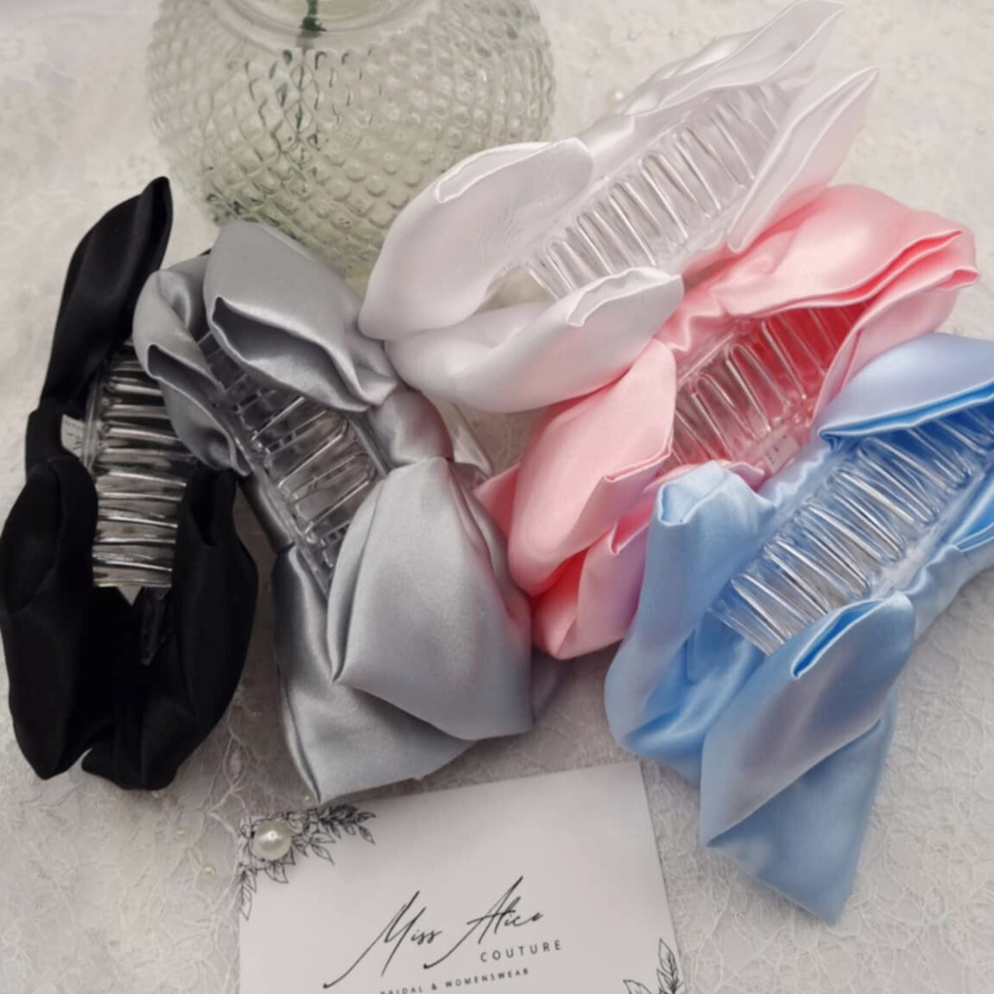 Zadie Bow Claw Clip | Silky Soft Black Satin