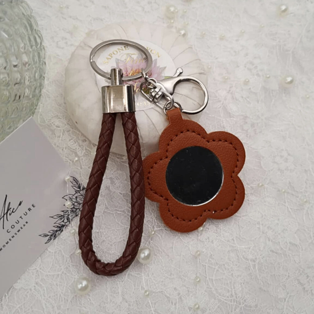Brown Flower Keychain | Accessory