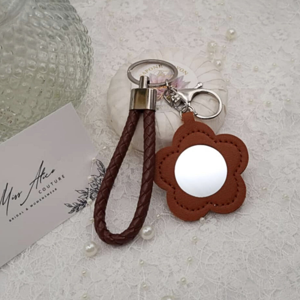 Brown Flower Keychain | Accessory