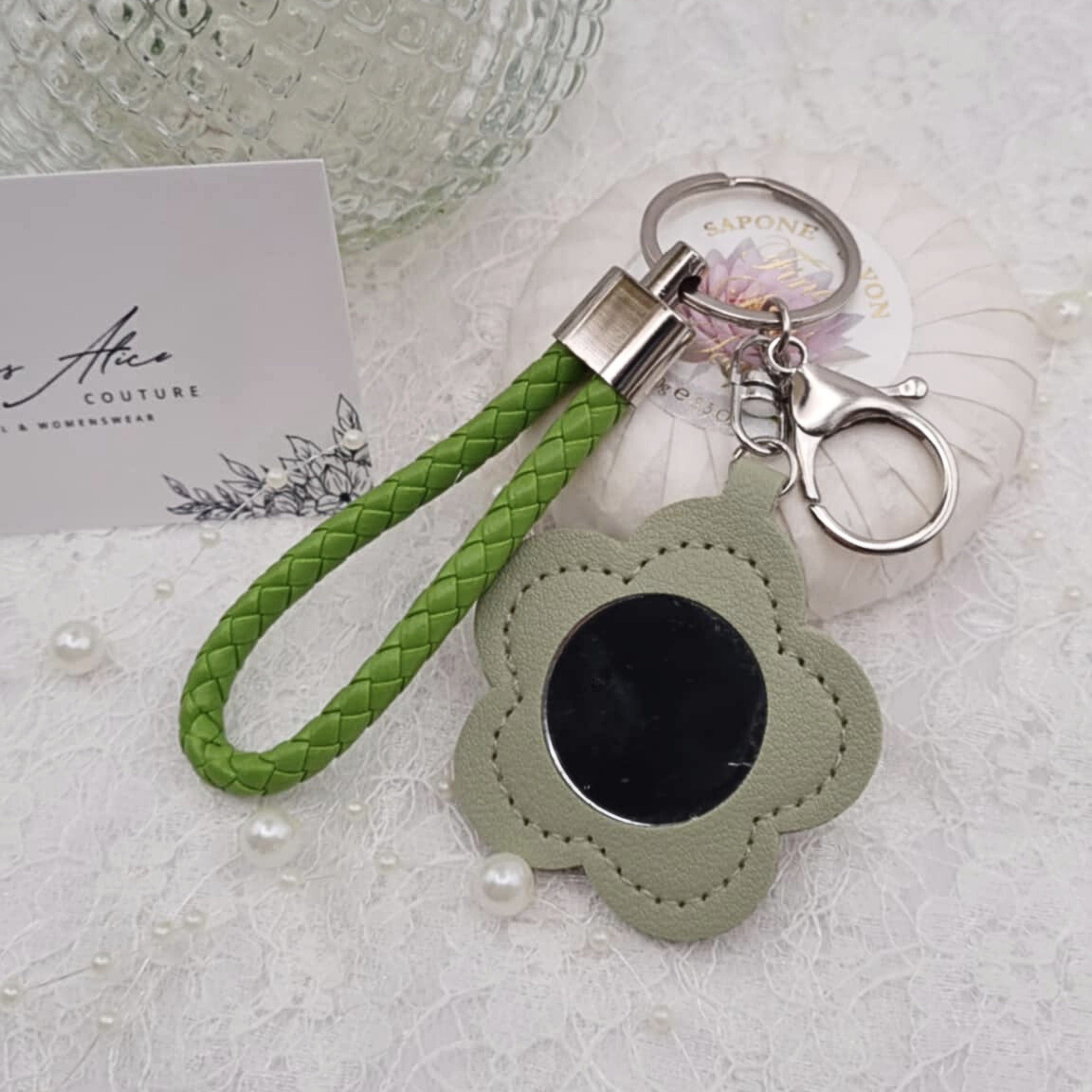 Green Flower Keychain | Accessory