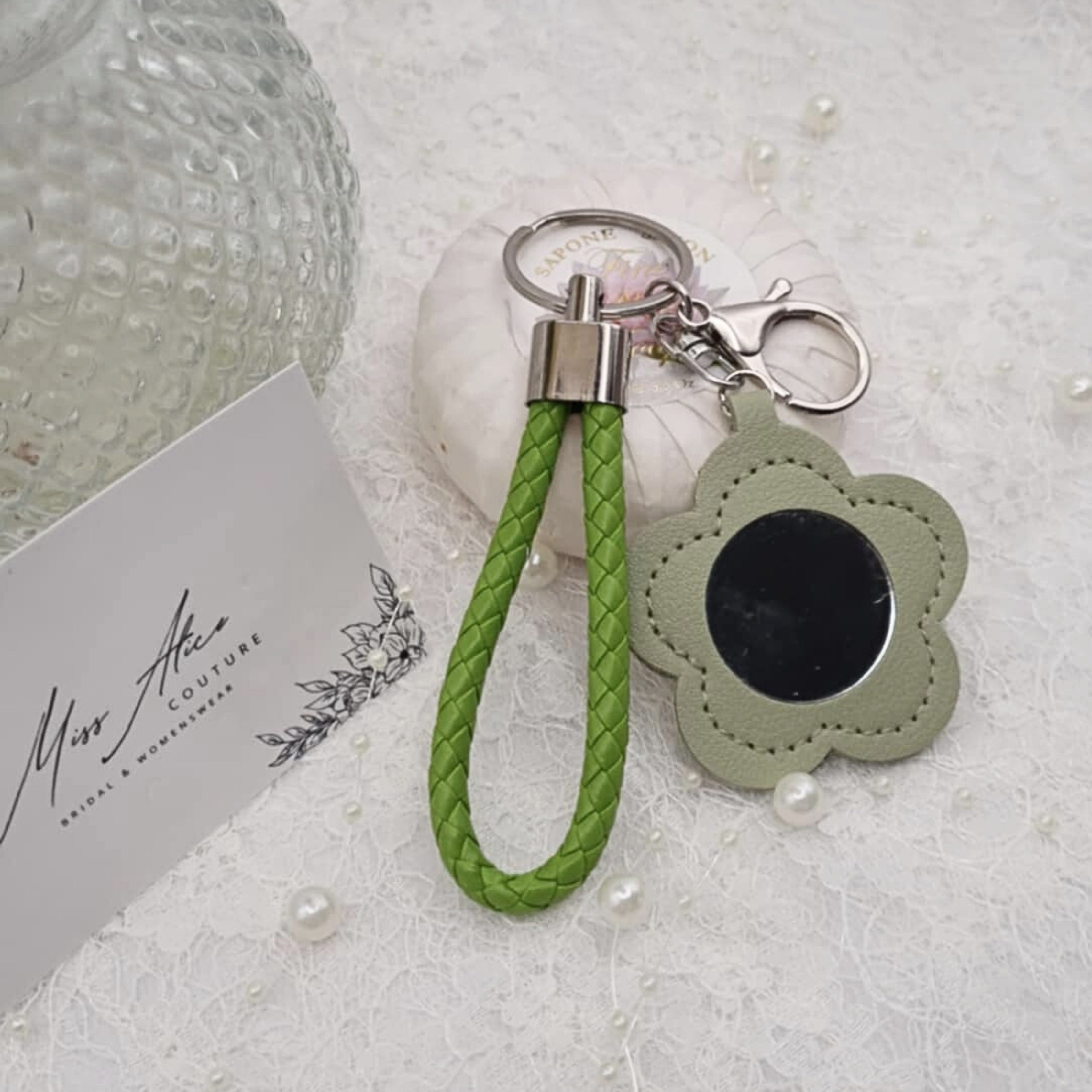 Green Flower Keychain | Accessory