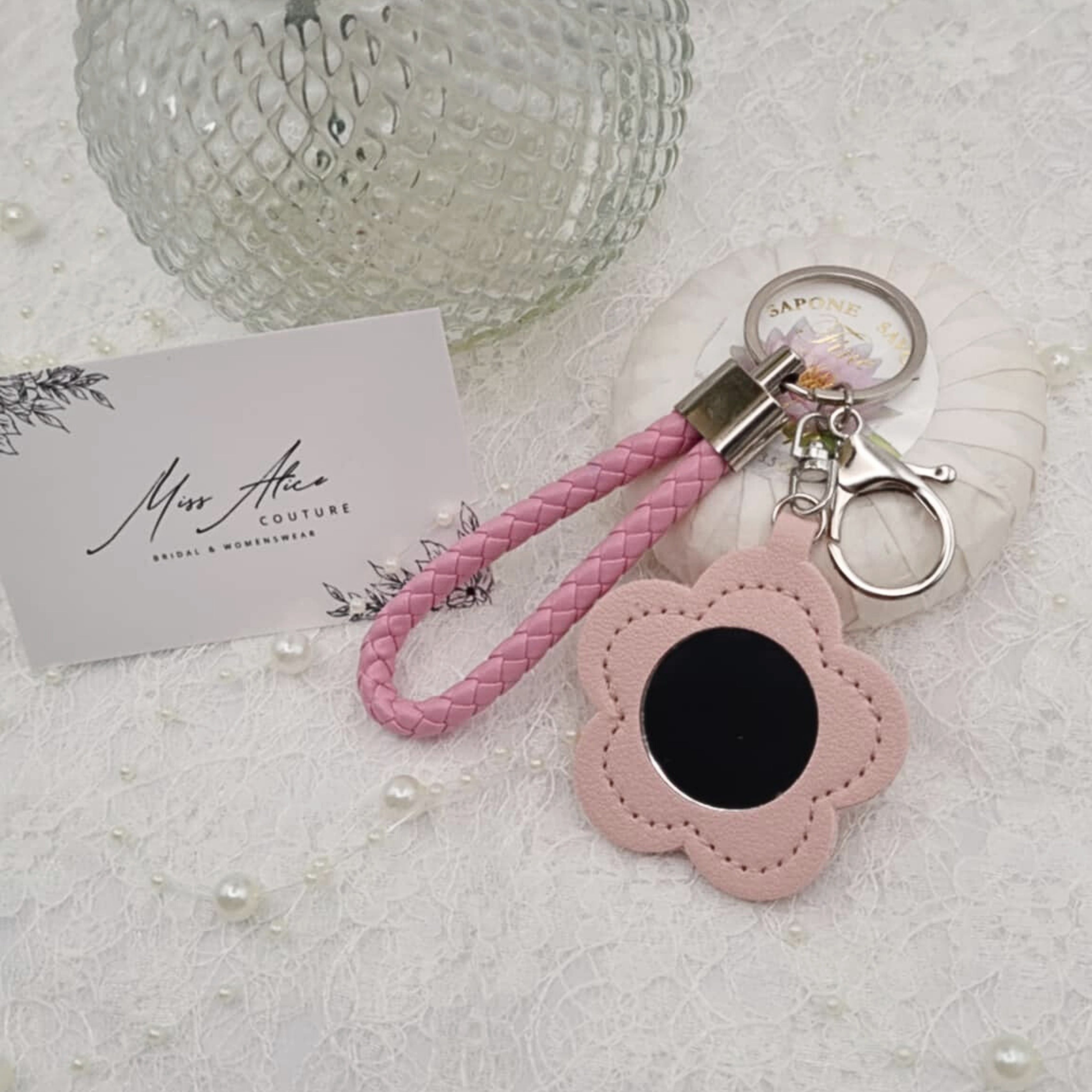 Pink Flower Keychain | Accessory