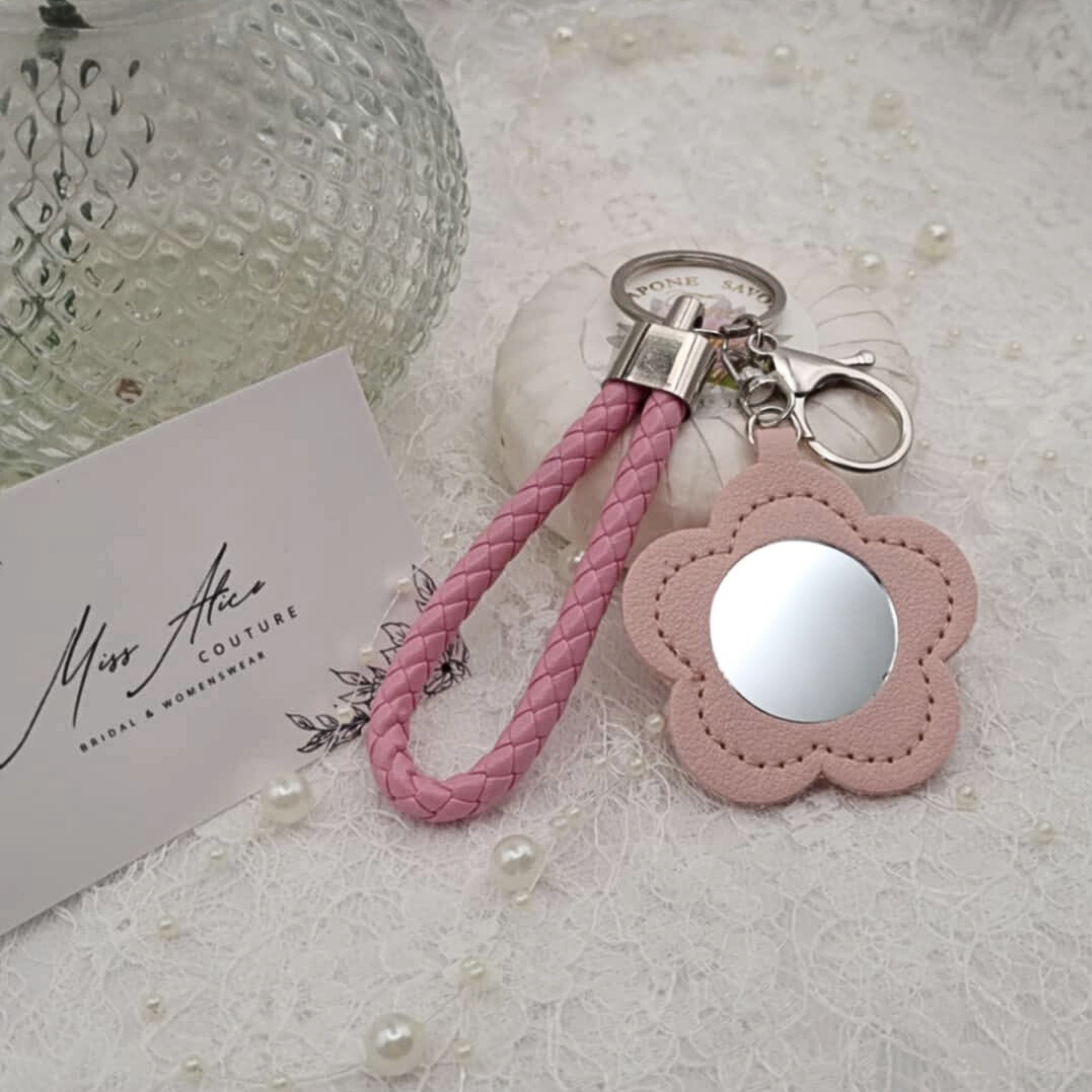 Pink Flower Keychain | Accessory