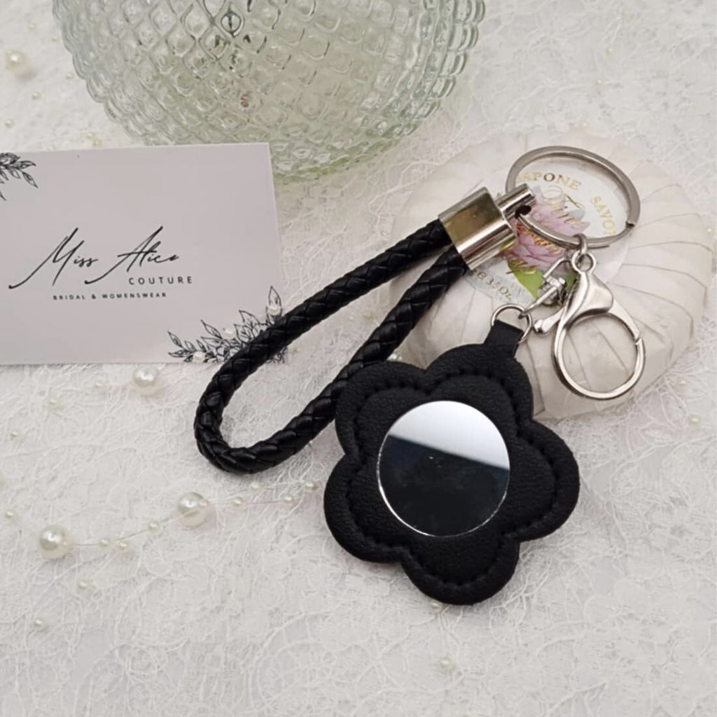 Black Flower Keychain | Accessory
