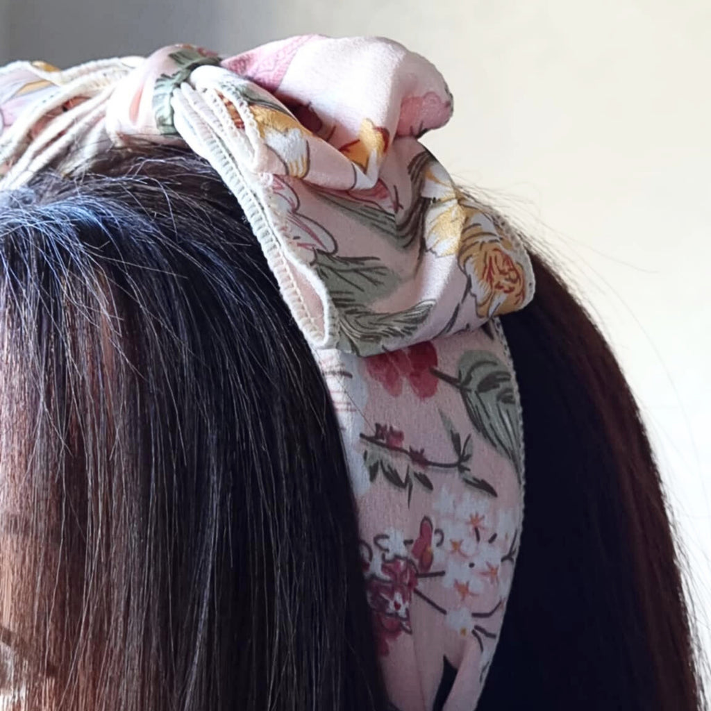 Pink Floral Bow Headband | Hair Accessory