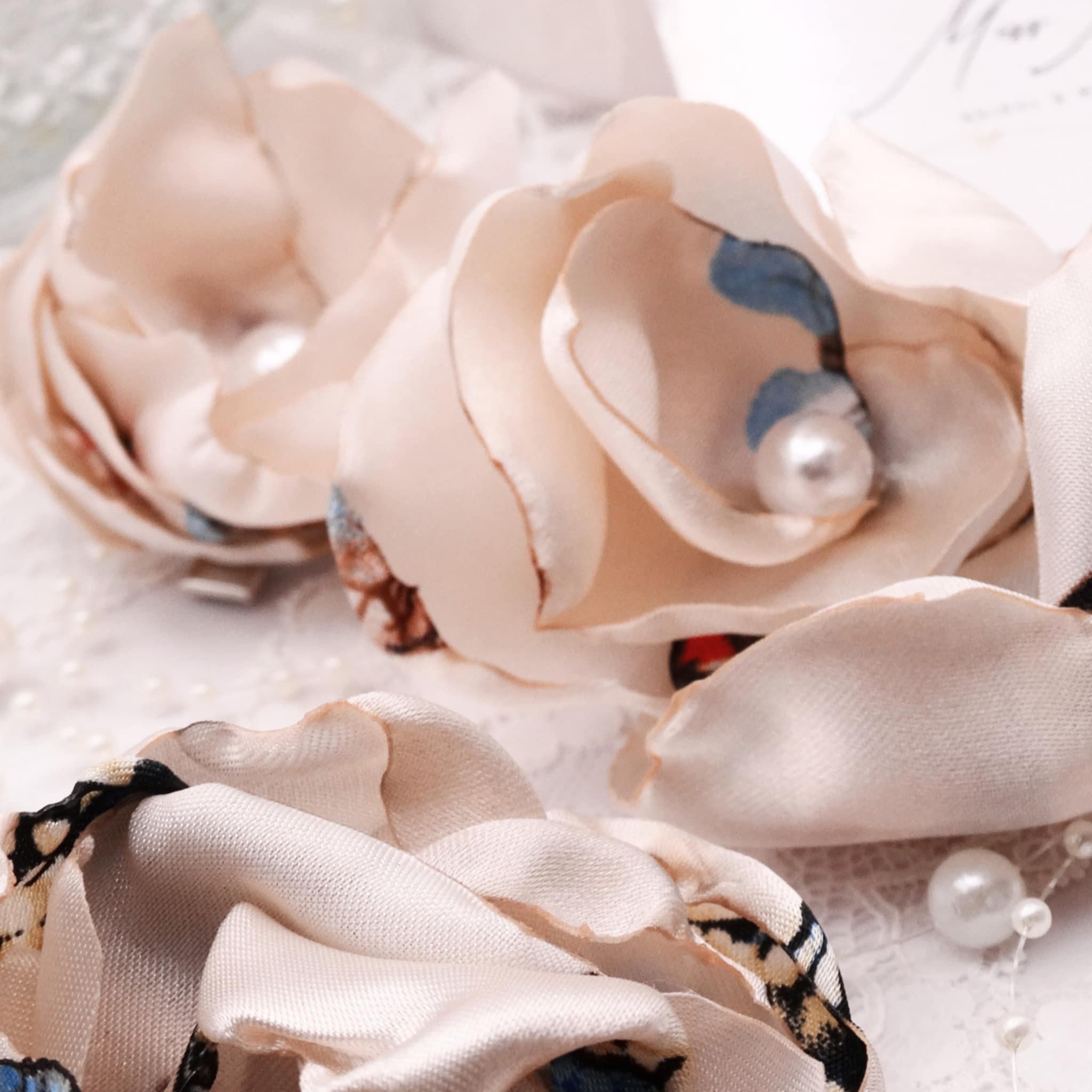 Rosaline Satin Butterfly Flower Clip | Pink Hair Accessory