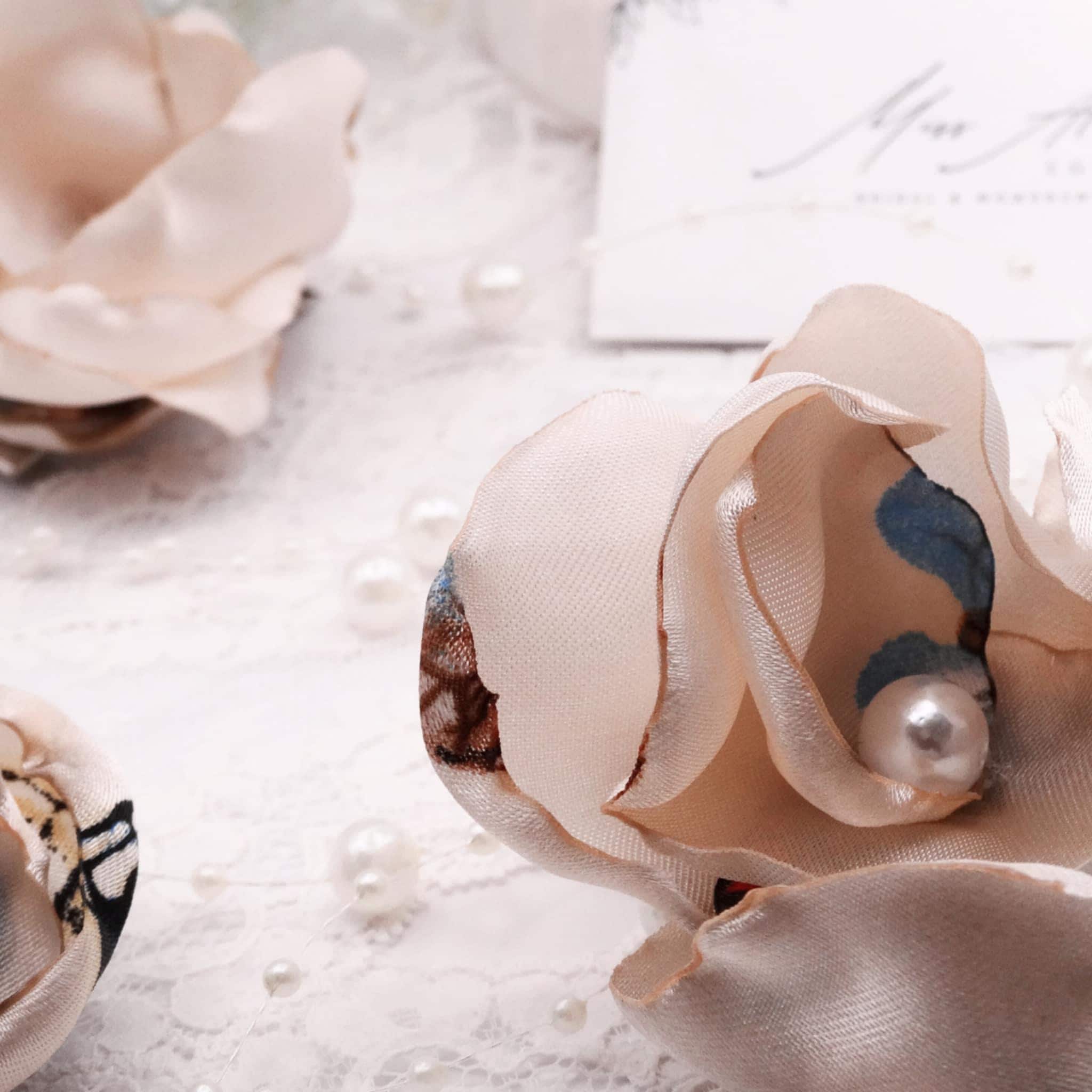 Rosaline Satin Butterfly Flower Clip | Pink Hair Accessory