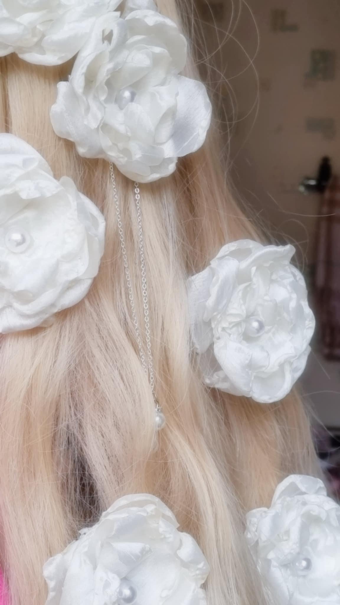 Primrose Silk Flower Hair Clip | Ivory Hair Accessory